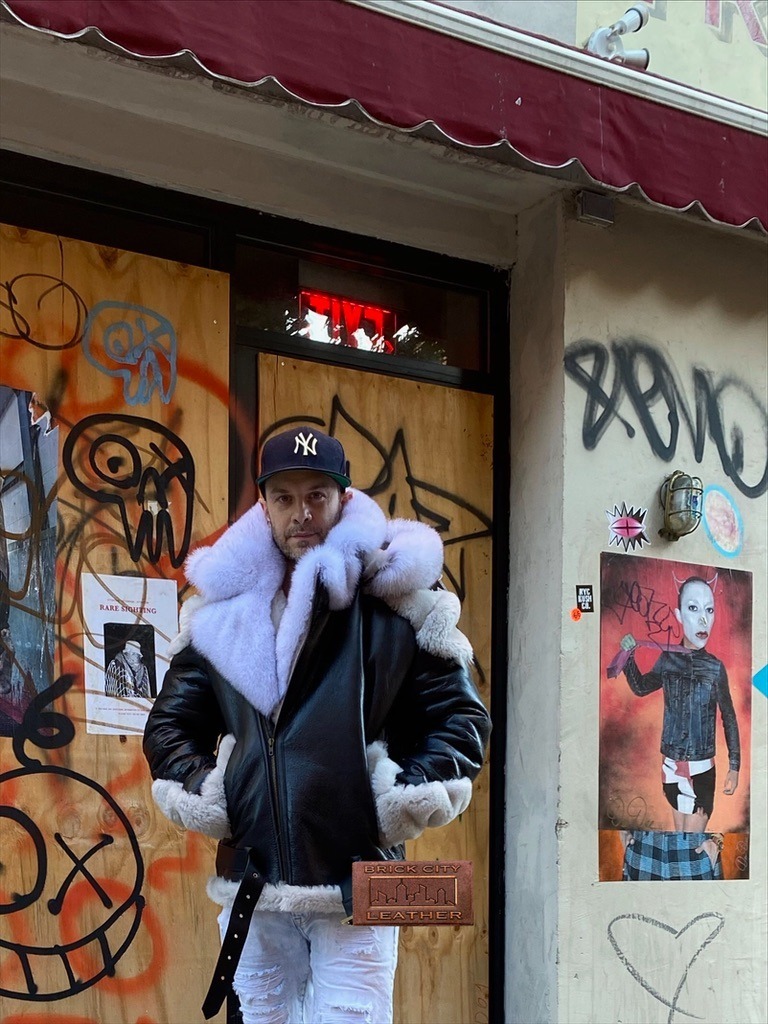 Cracked Leather Shearling