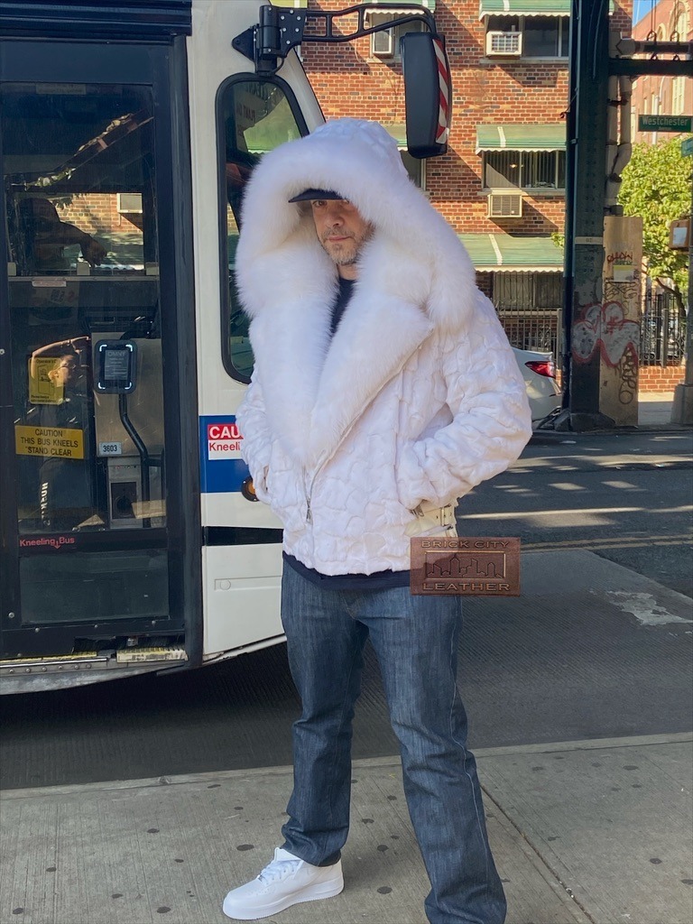 White Mink Biker Style