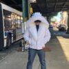 White Mink Biker Style