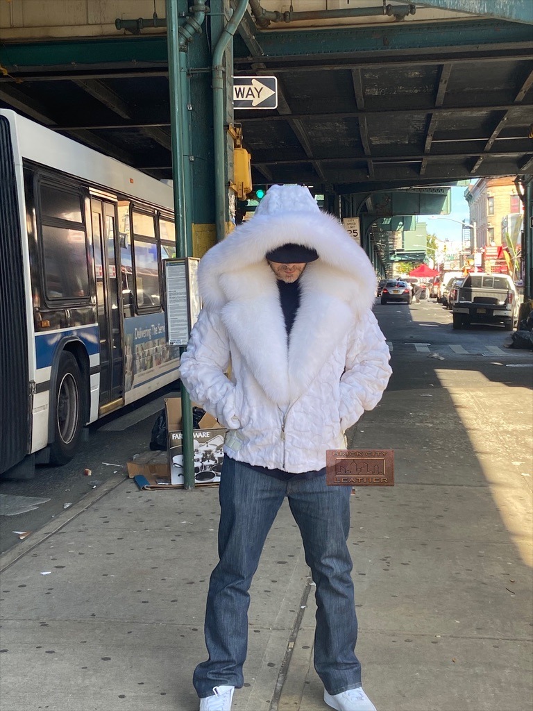 White Mink Biker Style