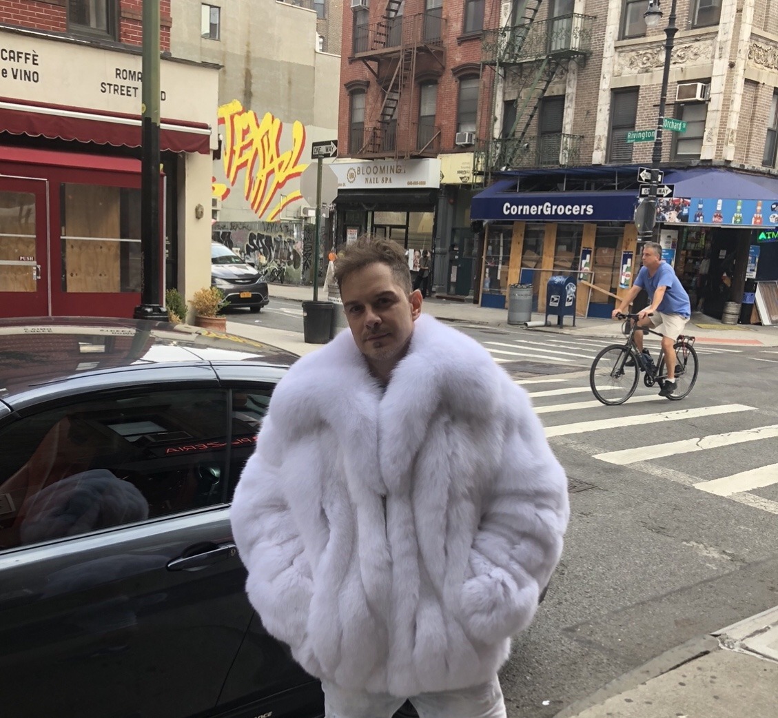 White Fur Bomber