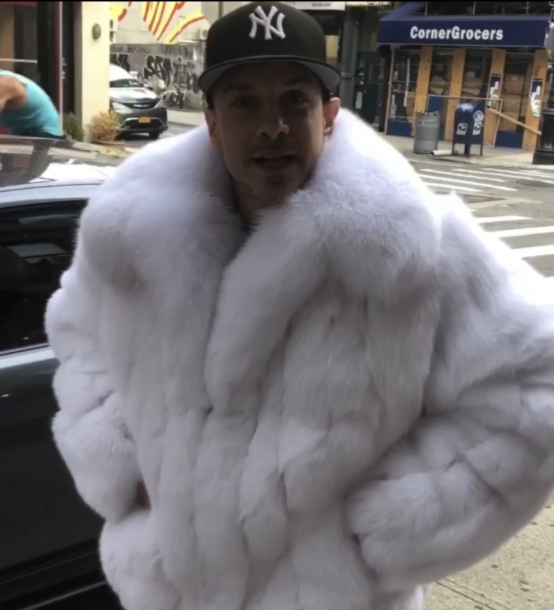 White Fur Bomber