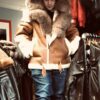tan shearling, cognac shearling, shearling, brick city leather, brick city, newark, leather coat, leather jacket, newark, belleville, fur, fox fur
