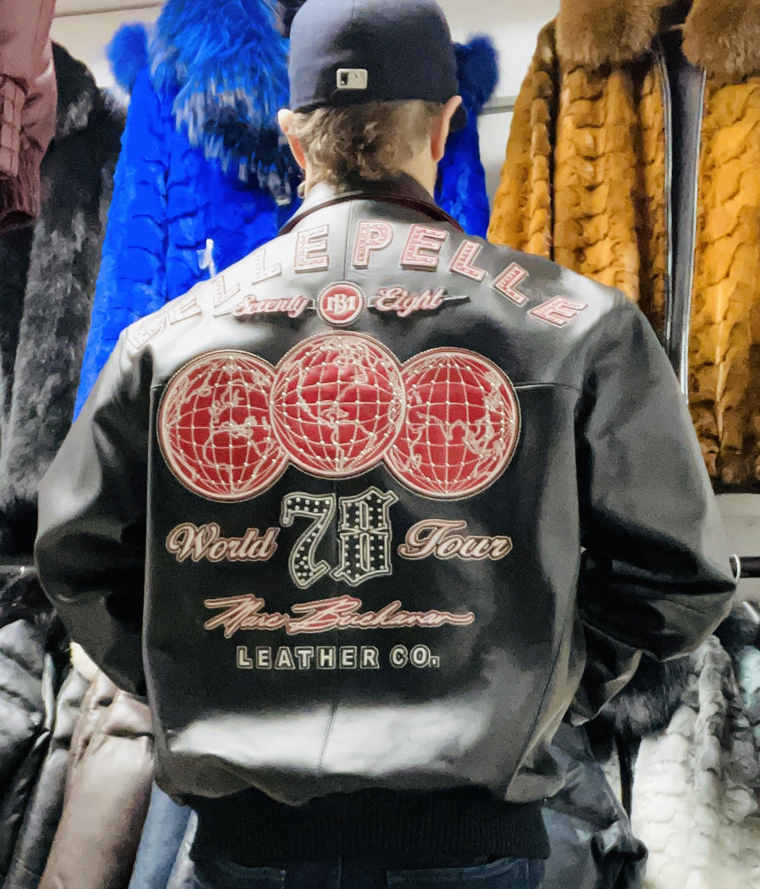 Black World Tour Pelle Pelle Leather Jacket