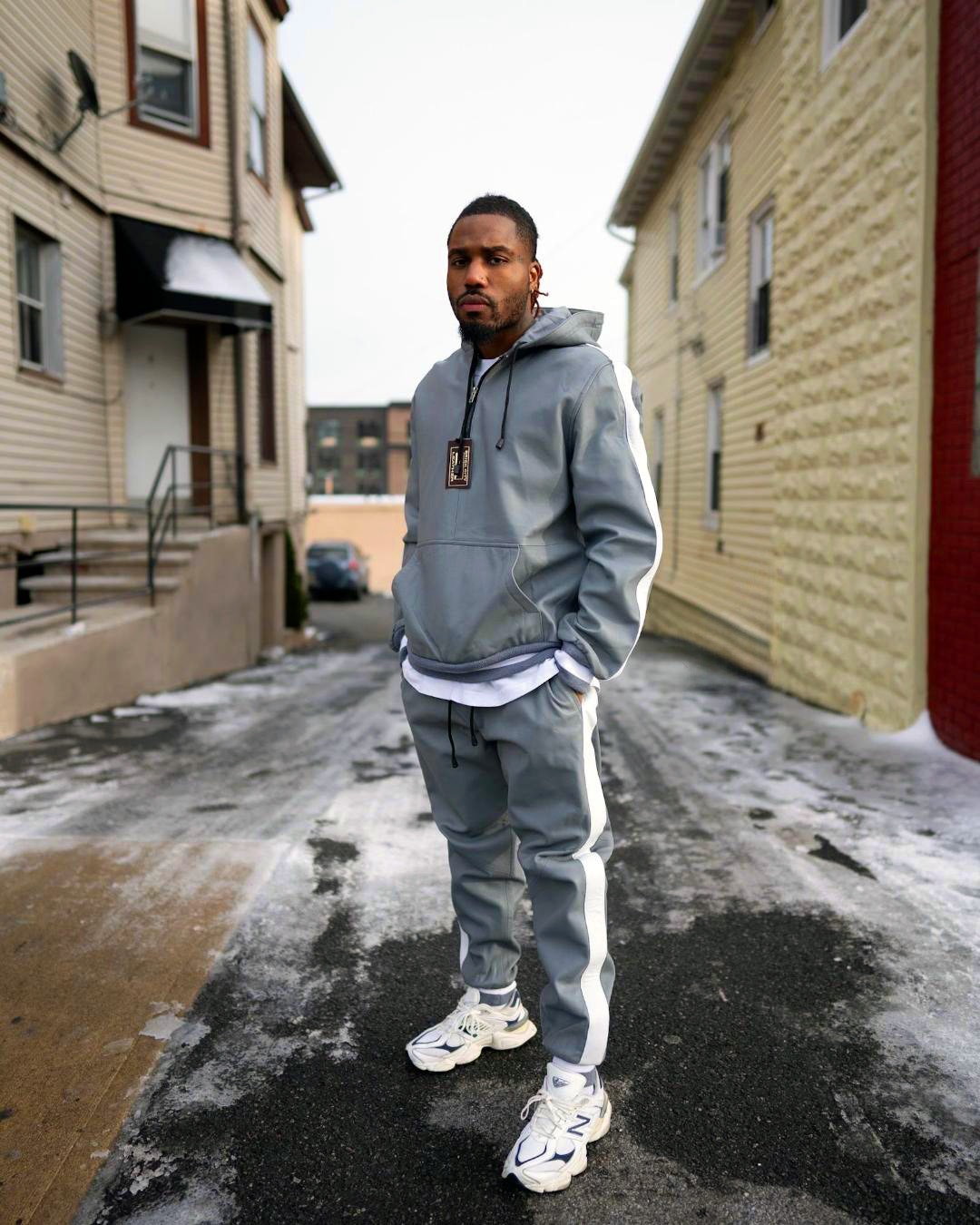 Grey & White Tracksuit